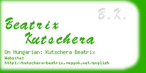 beatrix kutschera business card